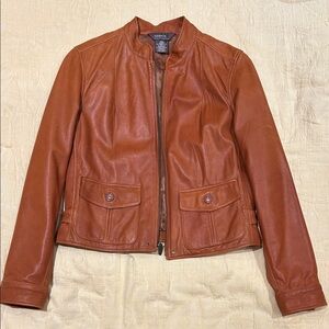 Genuine Leather Tan Jacket